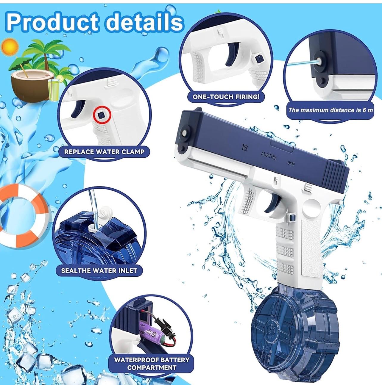 Pistola ad Acqua Elettrica Automatica ad Alta Pressione