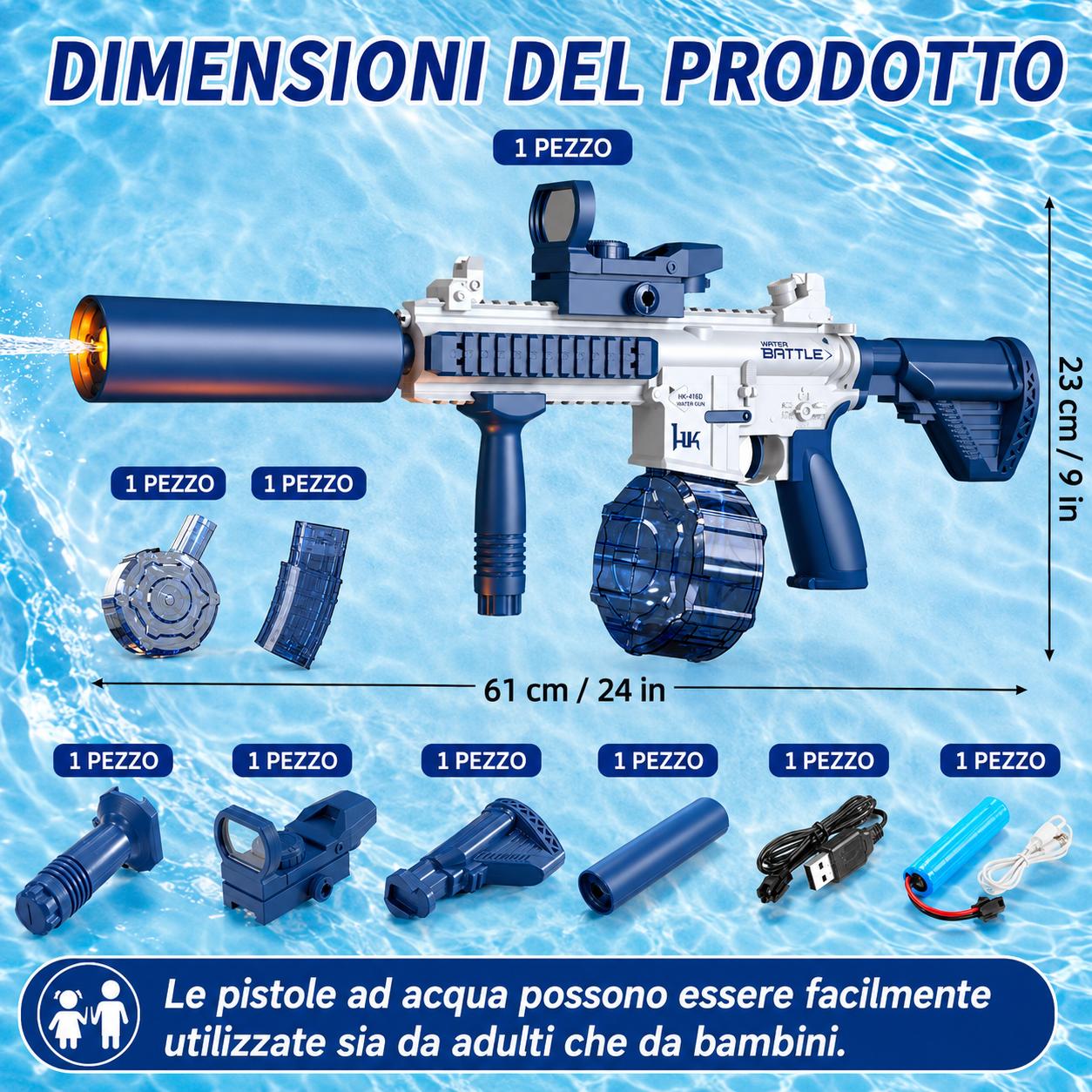 Electric M416 Automatic Water Gun